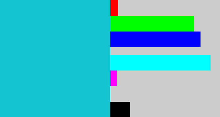Hex color #12c3d0 - turquoise blue