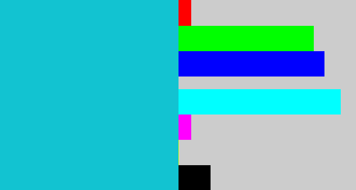 Hex color #12c3d1 - turquoise blue