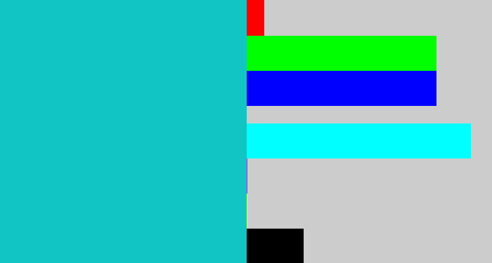 Hex color #12c5c5 - turquoise blue