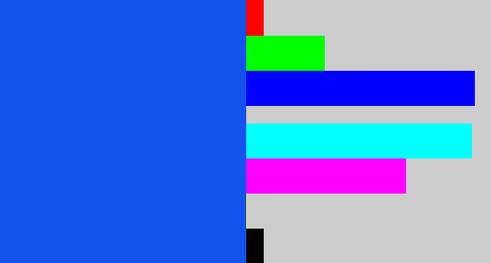 Hex color #1352ec - azul