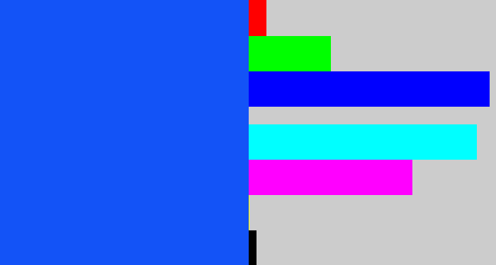 Hex color #1353f7 - electric blue