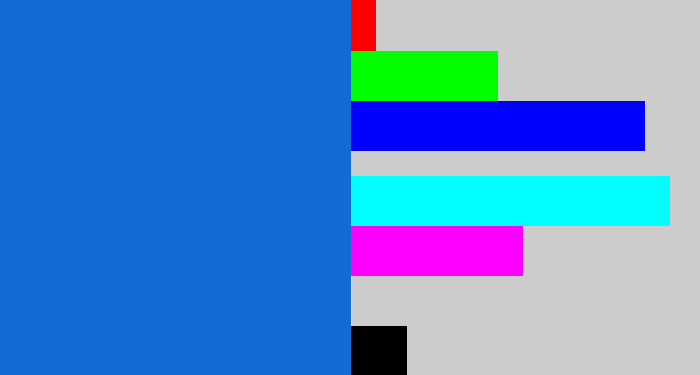 Hex color #136cd5 - cerulean blue