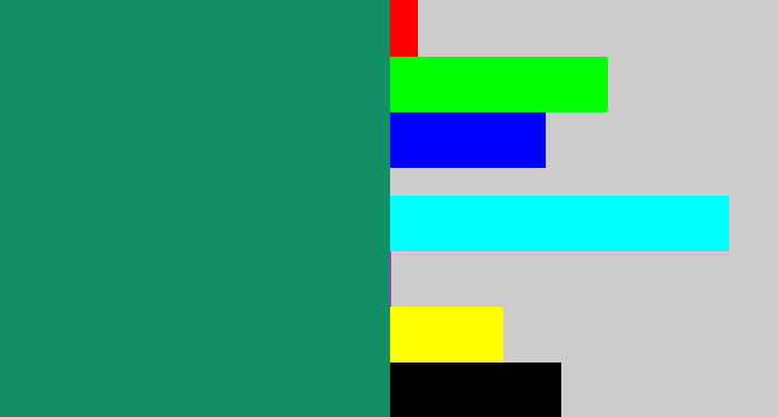 Hex color #138f66 - viridian