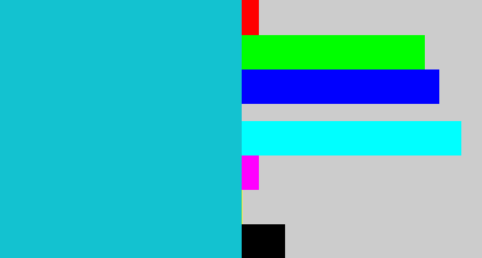 Hex color #13c2d0 - turquoise blue