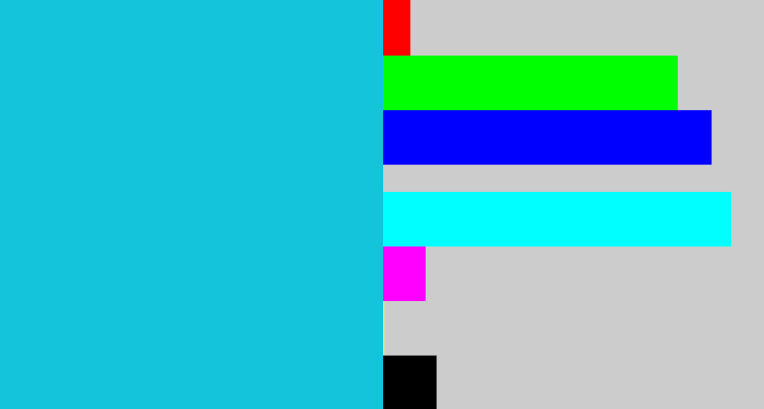 Hex color #13c4db - aqua blue