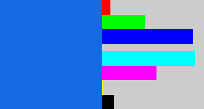Hex color #146ae3 - azul