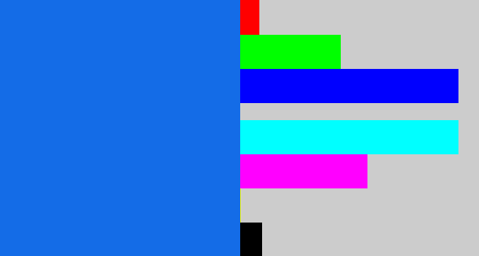 Hex color #146ce7 - cerulean blue