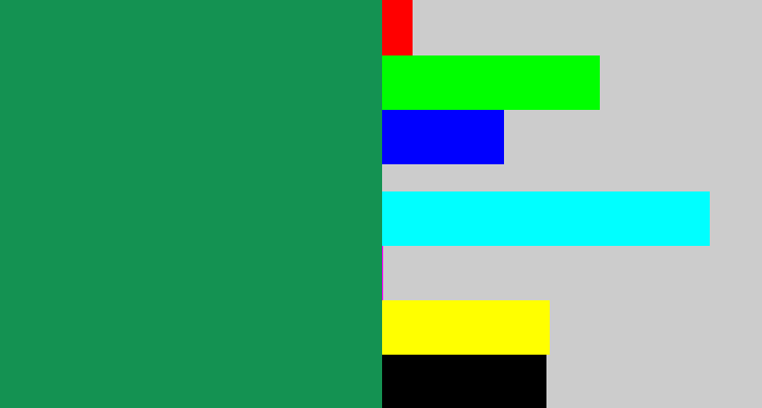 Hex color #149252 - dark sea green