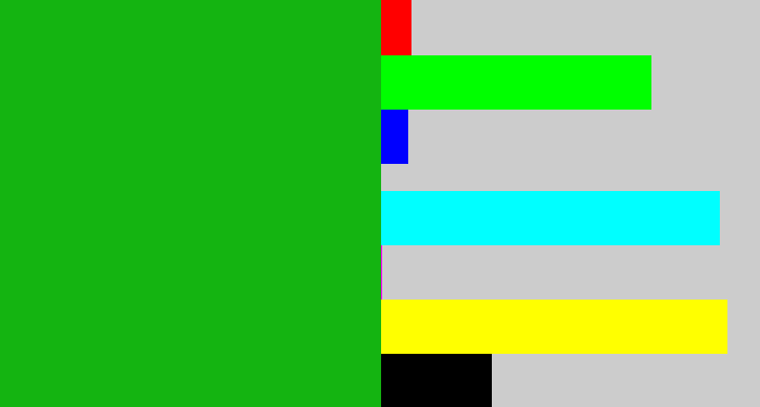 Hex color #14b411 - green
