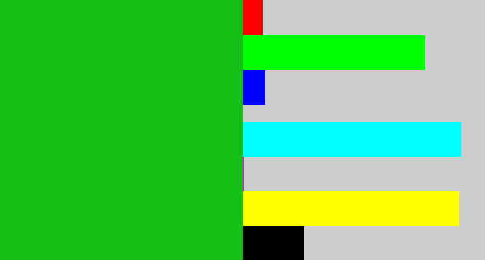 Hex color #14c016 - green