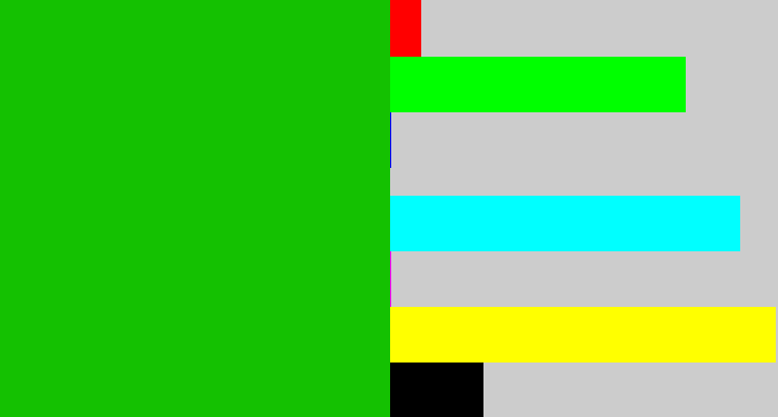 Hex color #14c101 - green