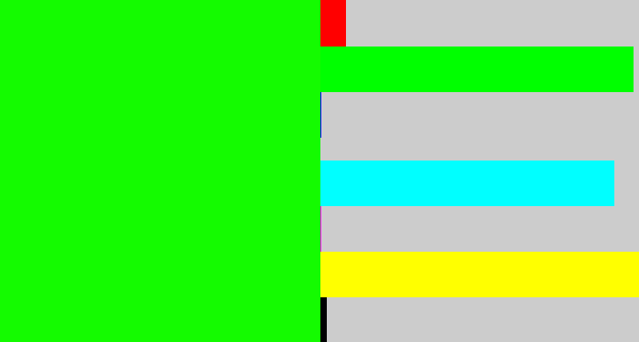 Hex color #14fb00 - highlighter green