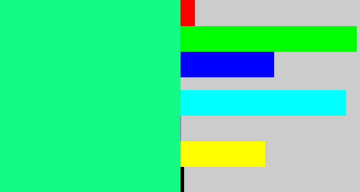 Hex color #14fb85 - wintergreen
