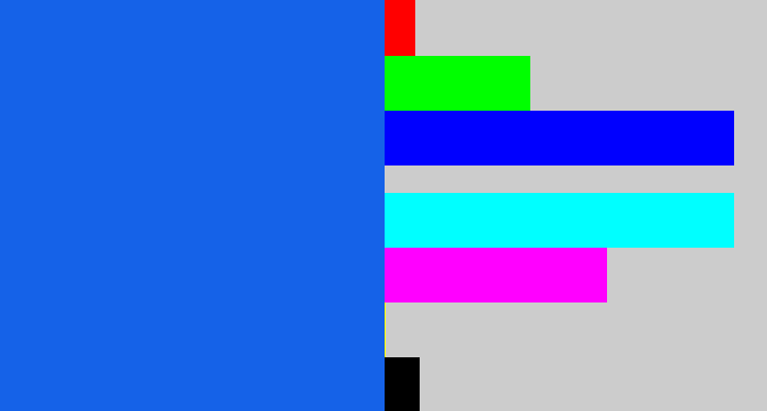 Hex color #1562e8 - azul