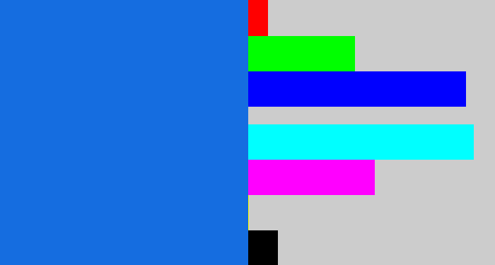 Hex color #156de0 - cerulean blue