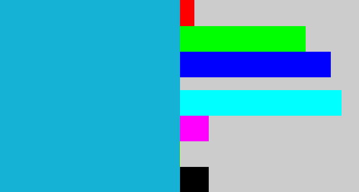Hex color #15b2d5 - turquoise blue