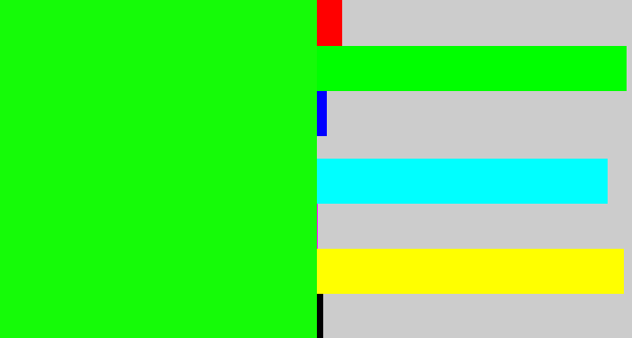 Hex color #15fb08 - highlighter green
