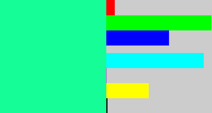 Hex color #15fd97 - wintergreen