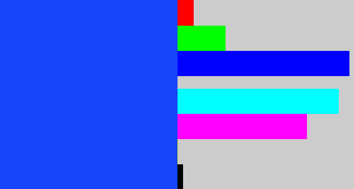 Hex color #1644f8 - vibrant blue