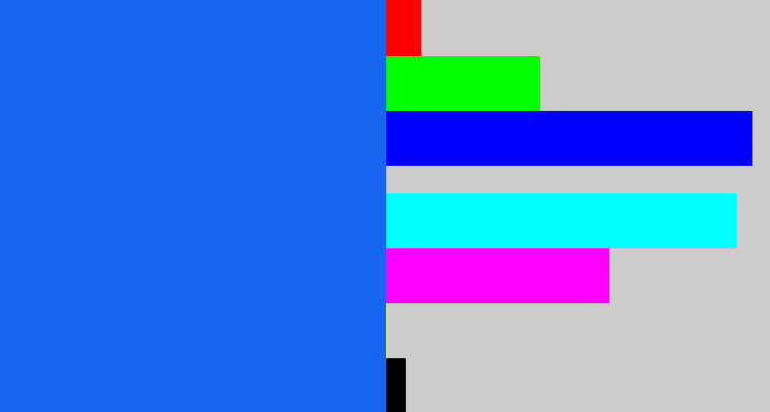 Hex color #1666f2 - azul
