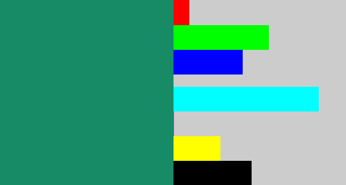 Hex color #168b65 - viridian