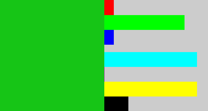 Hex color #16c516 - green