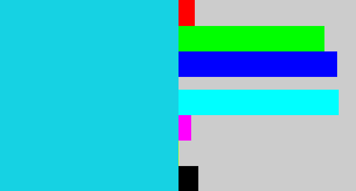 Hex color #16d2e3 - aqua blue