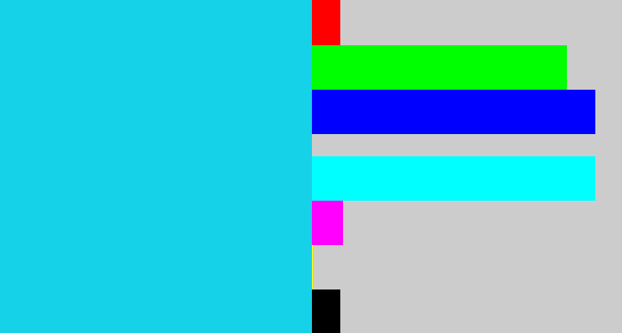 Hex color #16d2e9 - aqua blue