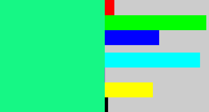 Hex color #16f785 - wintergreen