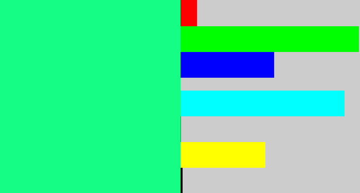 Hex color #16fd85 - wintergreen