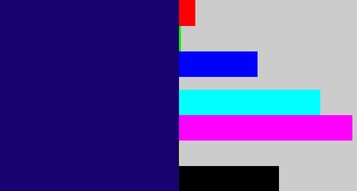 Hex color #17036f - deep blue
