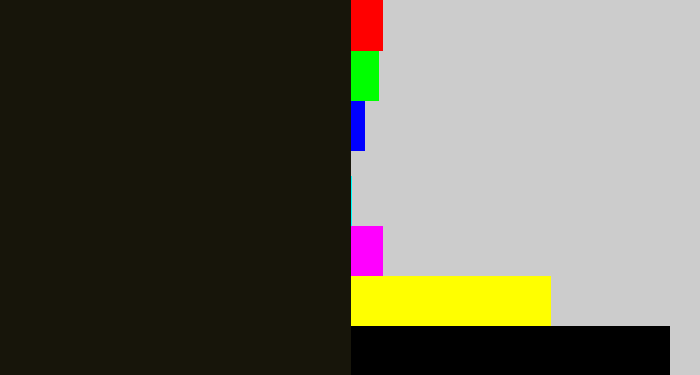 Hex color #17150a - almost black