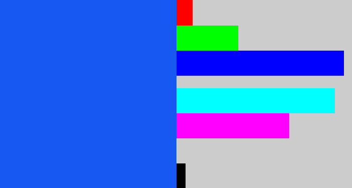 Hex color #1758f2 - azul
