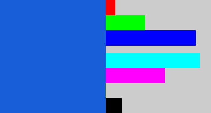 Hex color #175ed8 - azul
