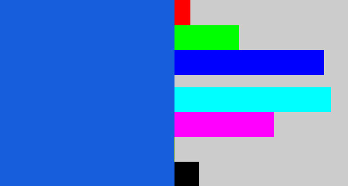 Hex color #175edc - azul