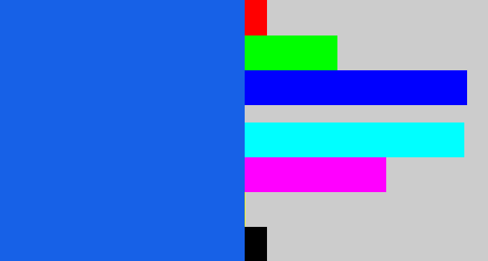 Hex color #1761e7 - azul