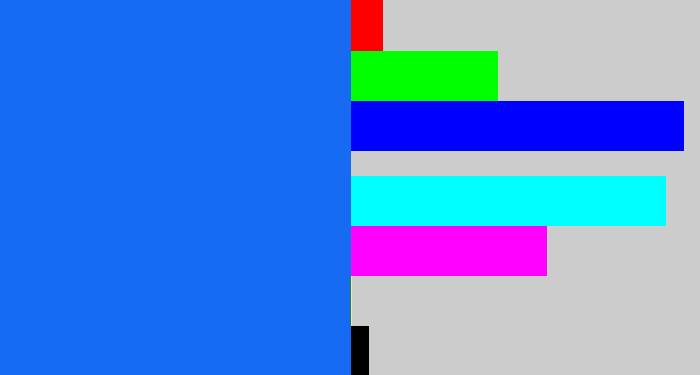 Hex color #176af2 - azul