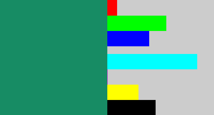 Hex color #178c64 - viridian