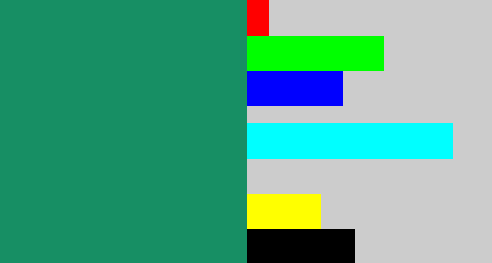 Hex color #178f64 - viridian