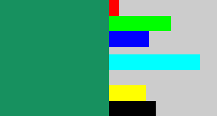 Hex color #17915f - viridian