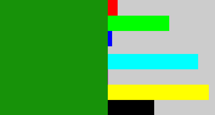 Hex color #179209 - true green