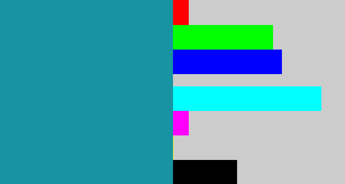 Hex color #1793a1 - blue/green