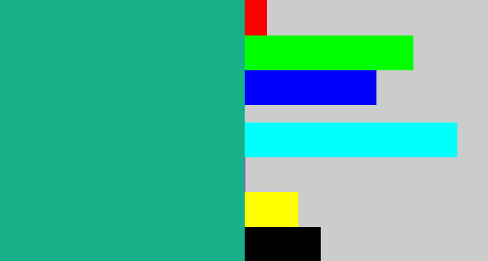 Hex color #17b089 - green blue