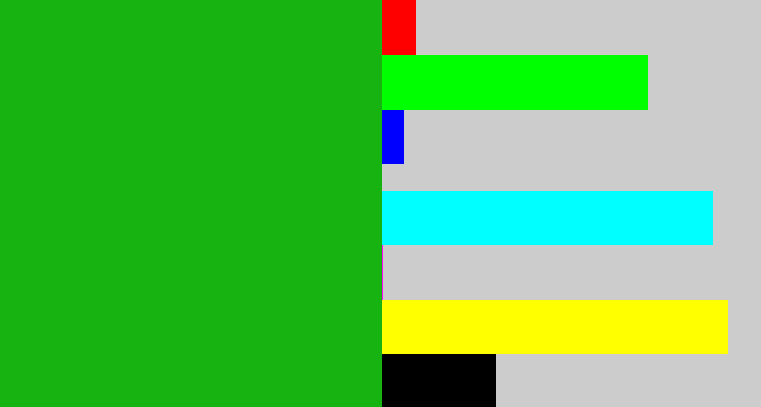 Hex color #17b310 - green
