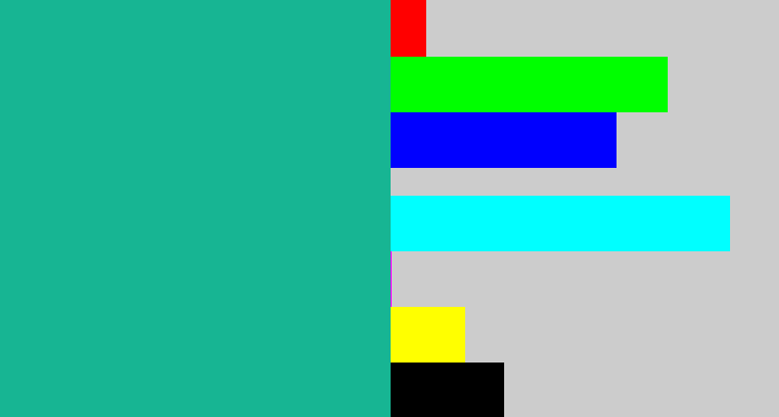 Hex color #17b593 - green blue