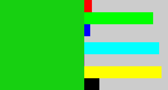 Hex color #17d011 - vibrant green