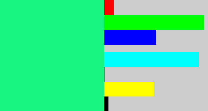 Hex color #17f480 - wintergreen