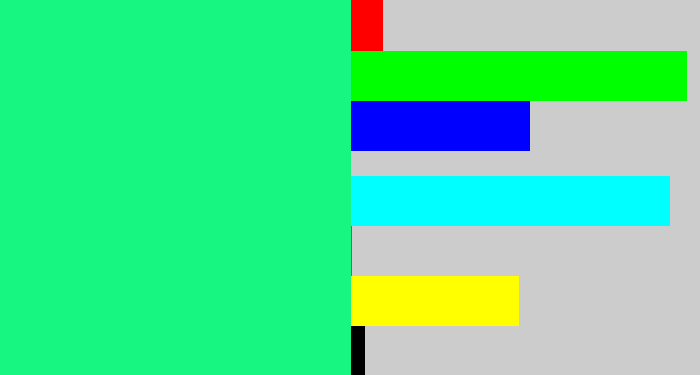Hex color #17f681 - wintergreen