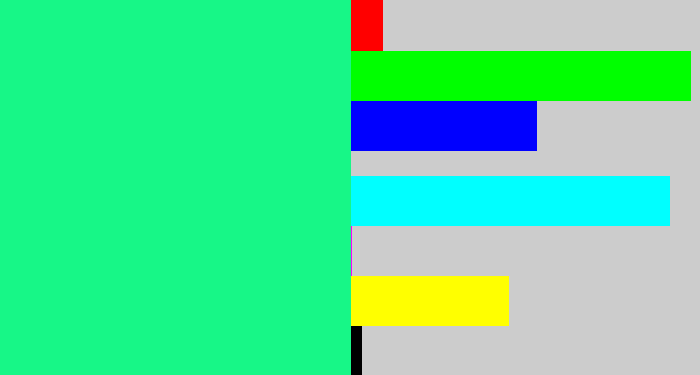 Hex color #17f787 - wintergreen