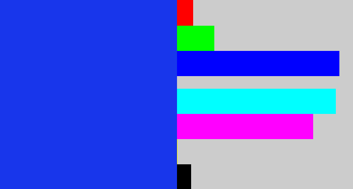 Hex color #1836eb - vivid blue